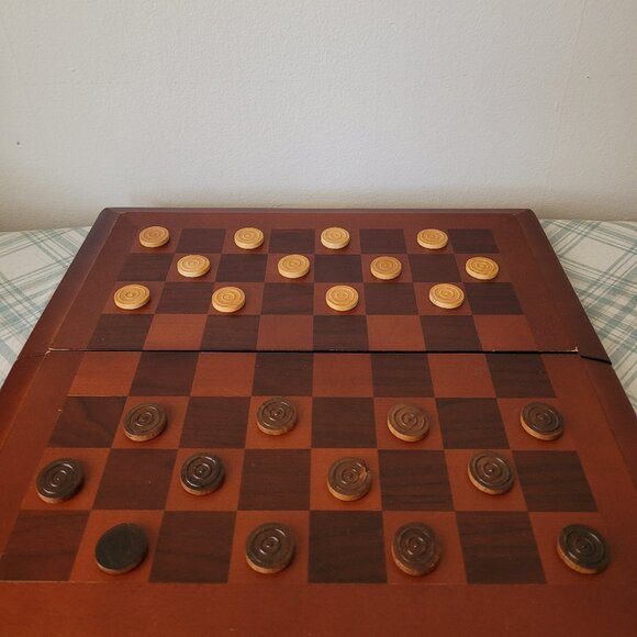 Cardinal Industries Wood Chess Redwood Foldable Board 16x15.5 - Picture 3 of 6